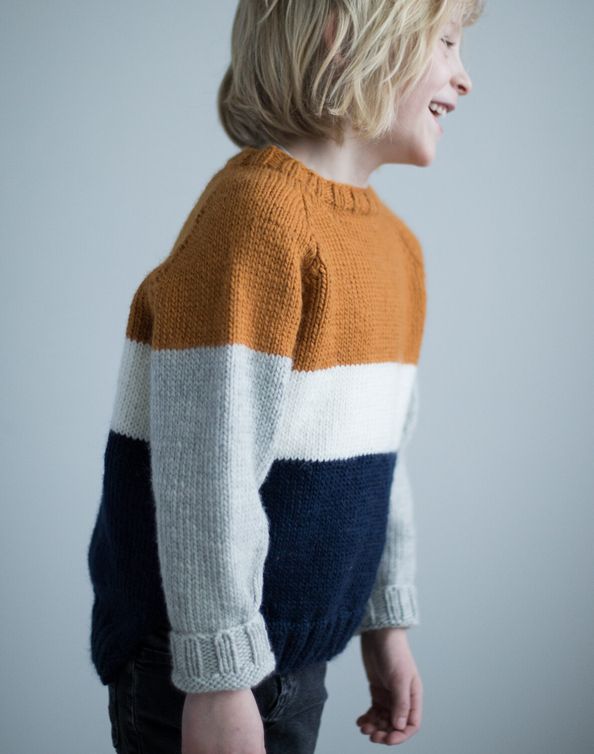 jubel sweater kids pattern - HipKnitShop Simple knit sweater for children with raglan. Children's knit sweater inspiration