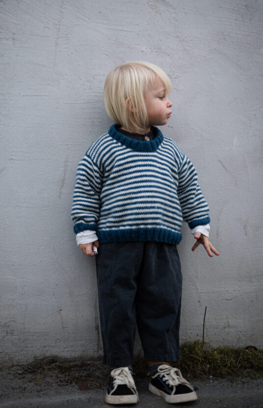 Everyday sweater knitting pattern for kids