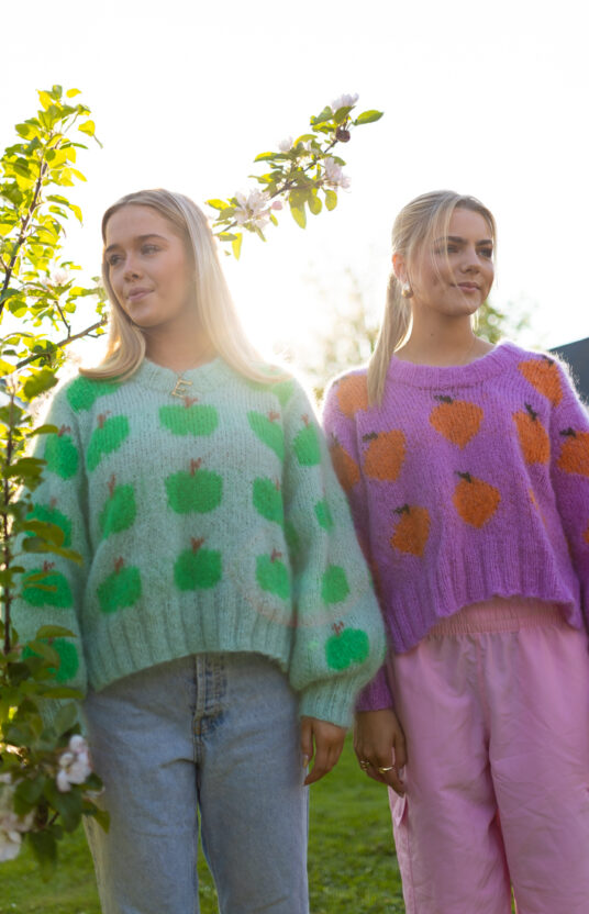 fruity sweater apple knitting pattern sweater with fruits fluff mohair
