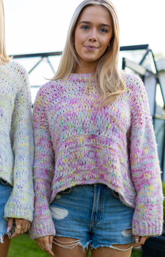 knitted sweater bonbon brushed alpaca hand-dyed yarn knitting pattern inspiration