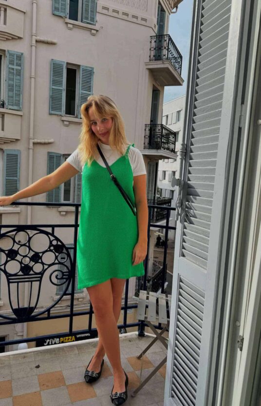 knitting pattern summer dress in cotton yarn for women