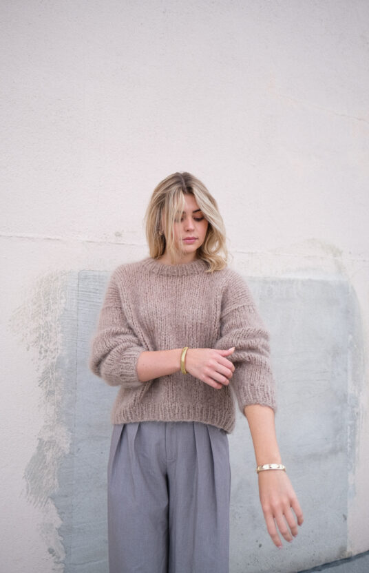 knitted sweater mohair chunky knit cozy sweater knitting pattern simple ladies fluffy