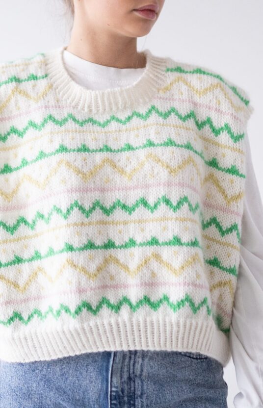 Vest strikkeoppskrift dame