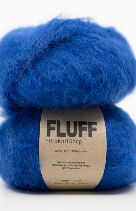 fluffy blue mohair