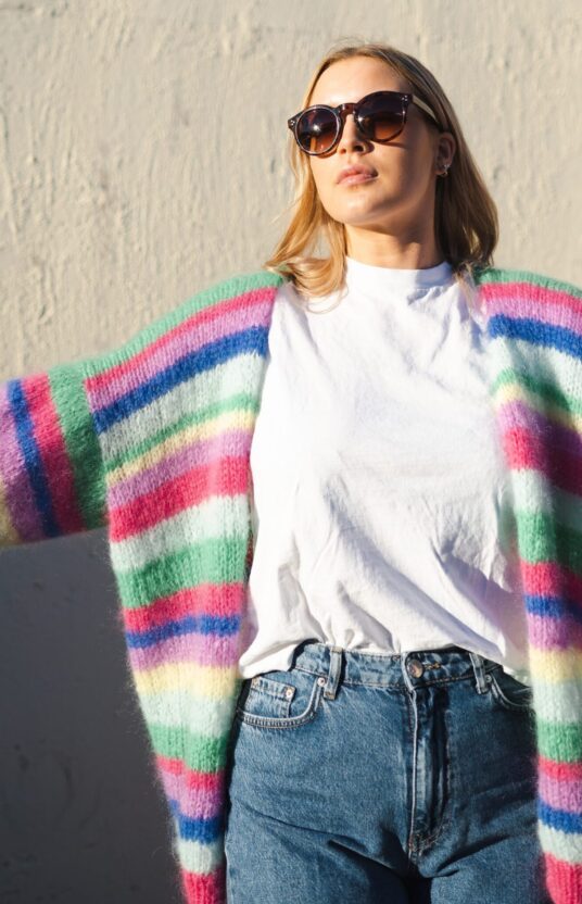 stripe jacket knitting pattern