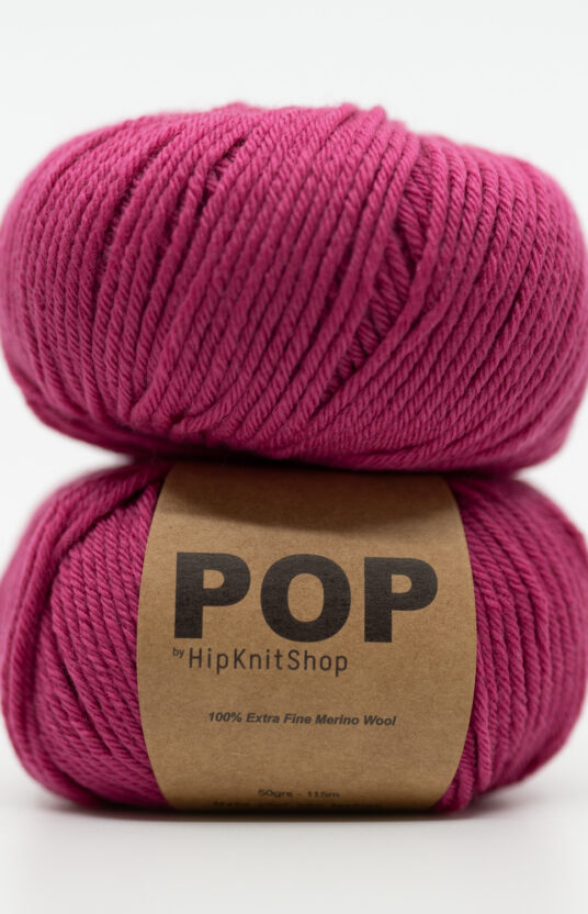Raspberry pink yarn