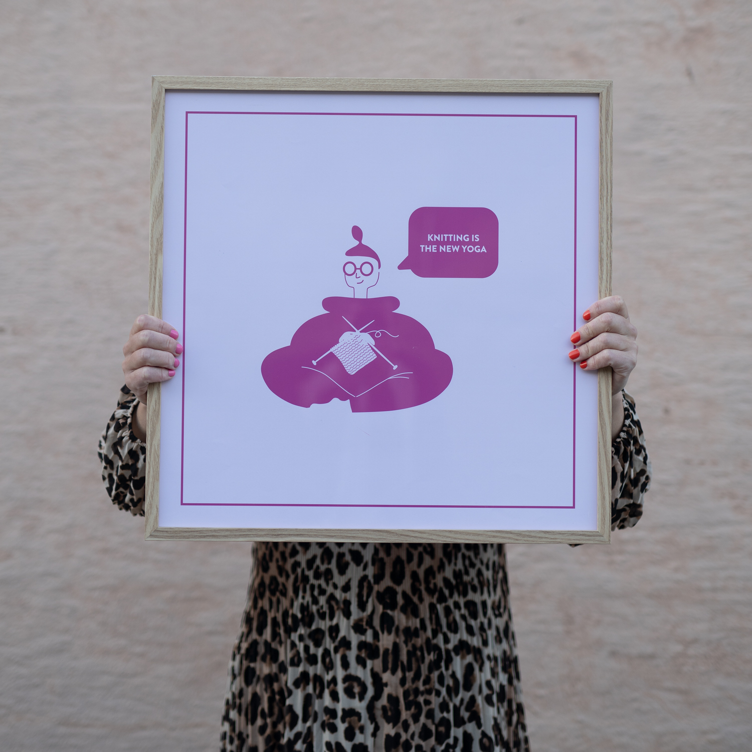 135952-Knitting-poster-pink - HipKnitShop Knit poster knitting is the new yoga