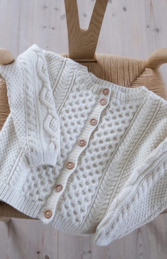Kids' retro knit cardigan