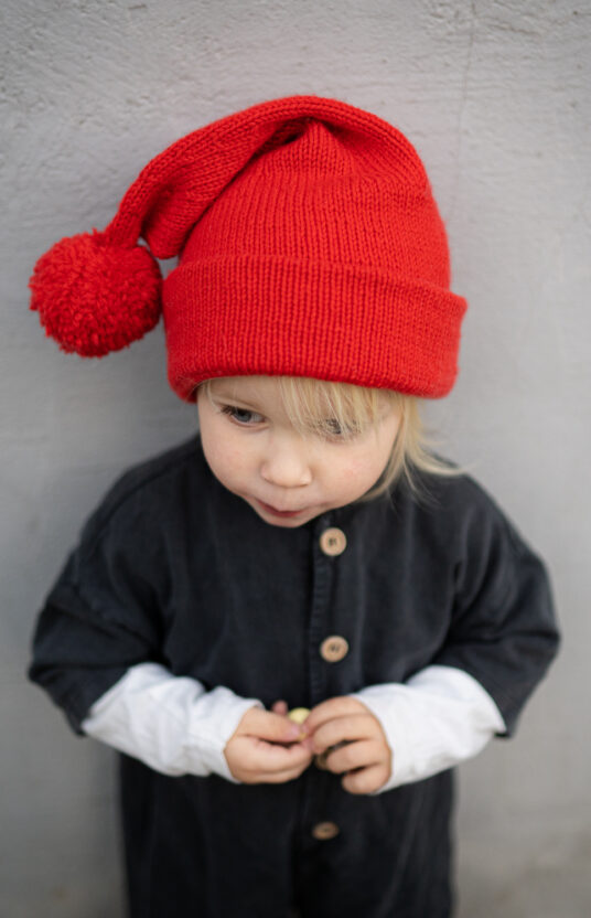 Knitting pattern for Santa hat for children