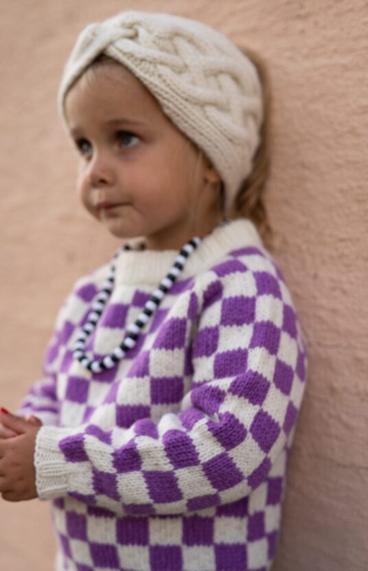 Knitted headband for children - pattern, tips, gift knitting, Christmas, kids