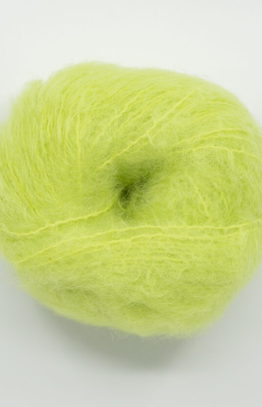 Lime mohair yarn