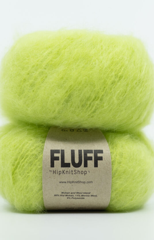 Lime mohair yarn