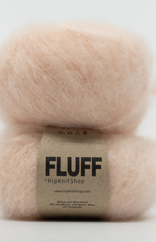 cream-colored mohair yarn