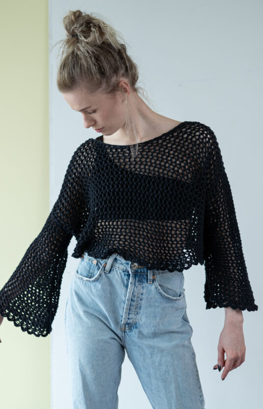sweater with holes pattern Summer knitting
