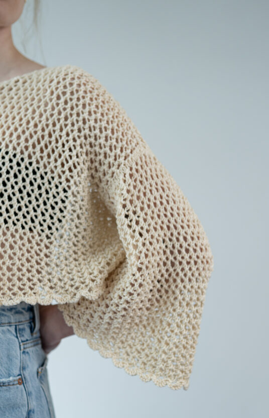 Summer knit sweater lace pattern pattern