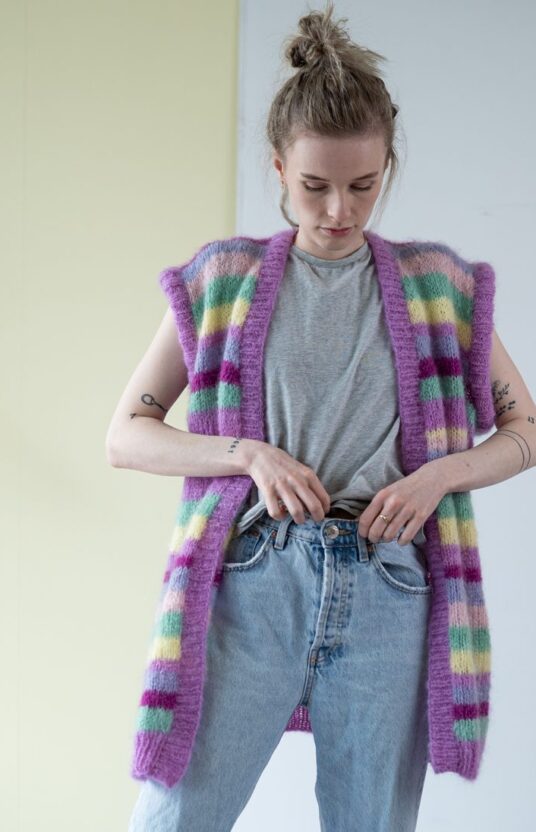 knitting pattern vest woman