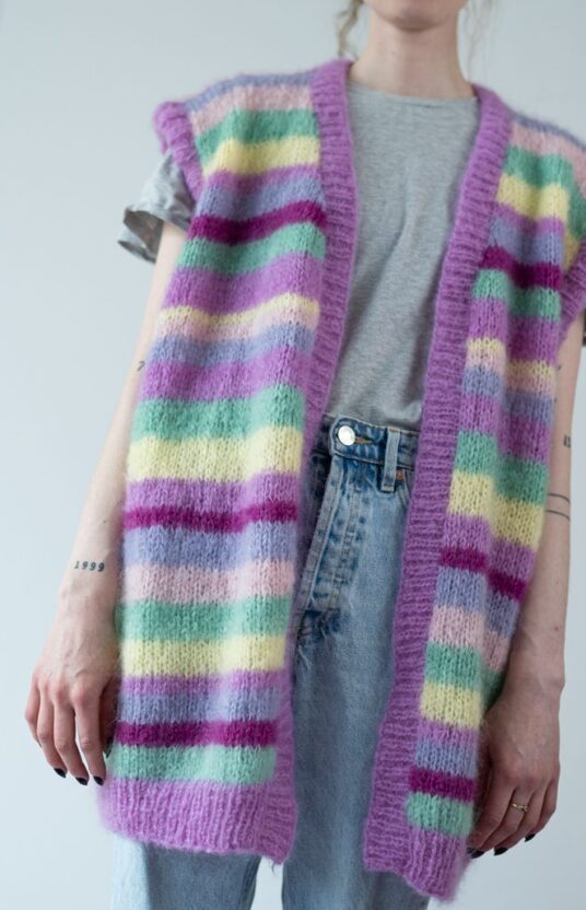 knitting pattern vest woman