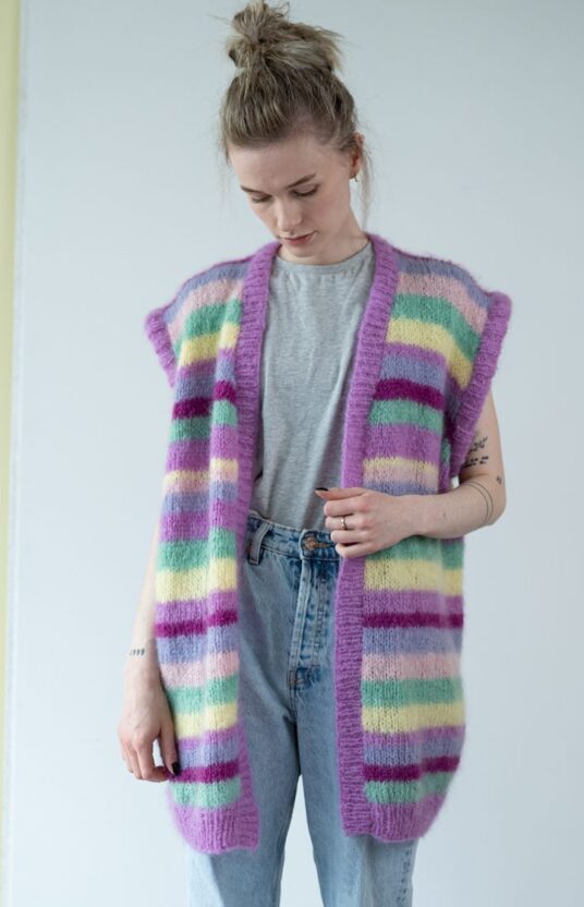 knitting pattern vest woman
