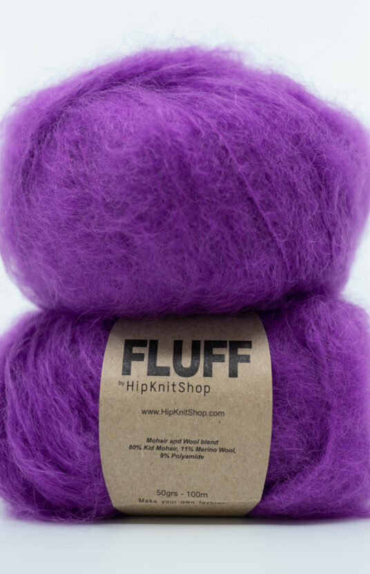 mohair yarn purple fluff