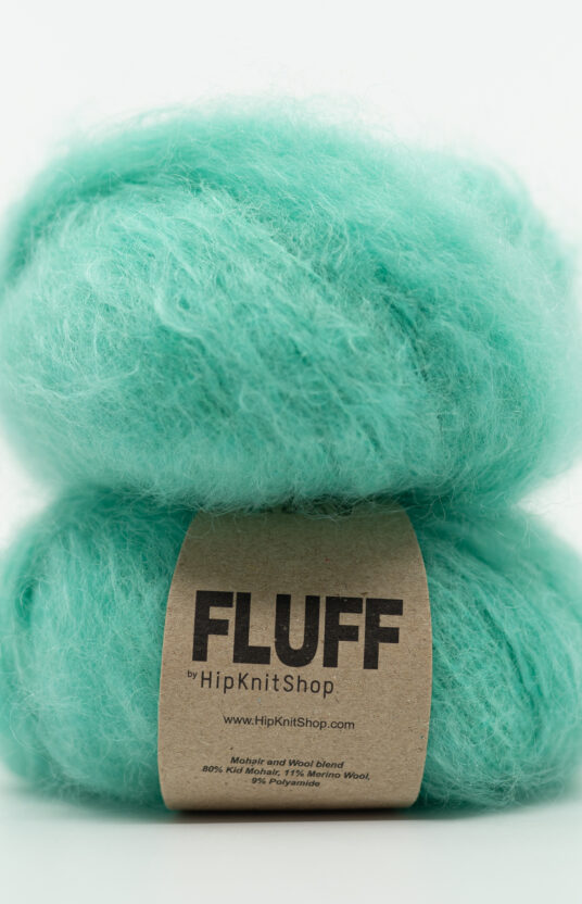 Turquoise fluff mohair