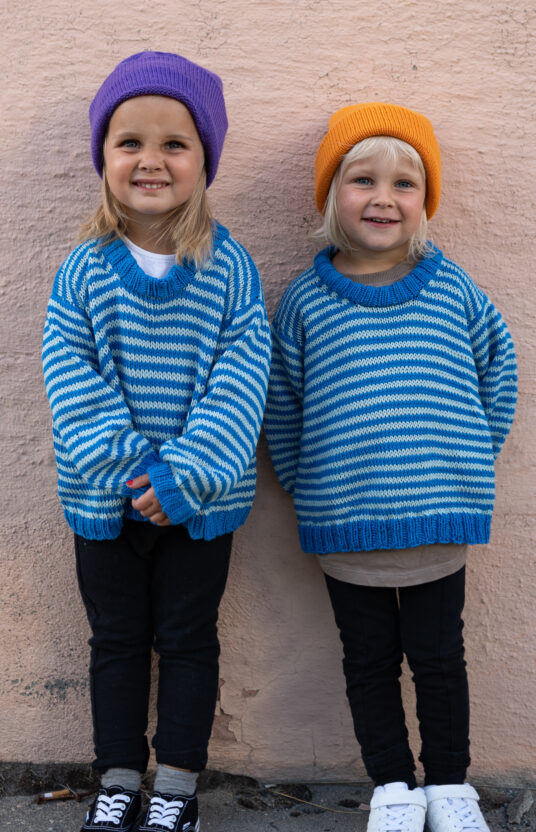 Cotton sweater kids knitting pattern HipKnitShop