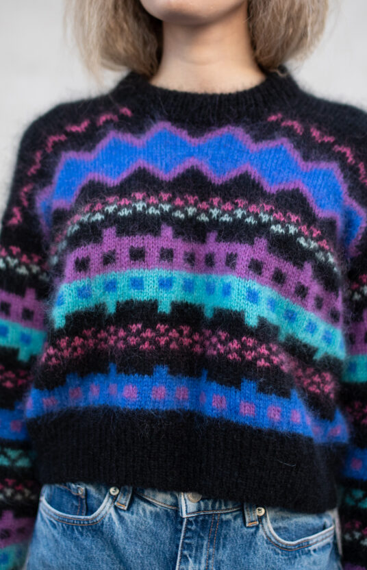 80s knitting pattern for women's sweater