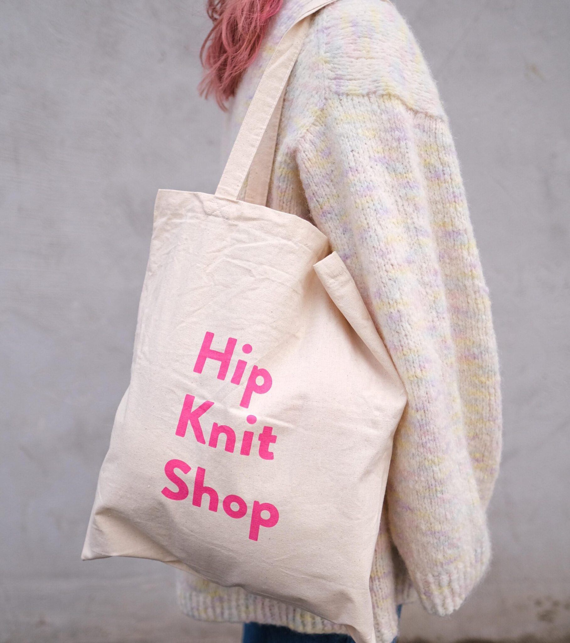 195095-HipKnitShop-shopping-bag - HipKnitShop shopping veske resirkulert bomull