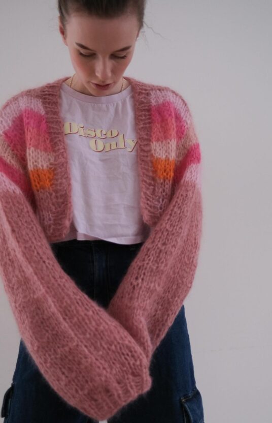 Short knit cardigan pattern