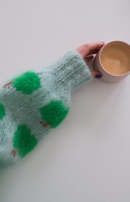 knitting pattern sweater with fruit women