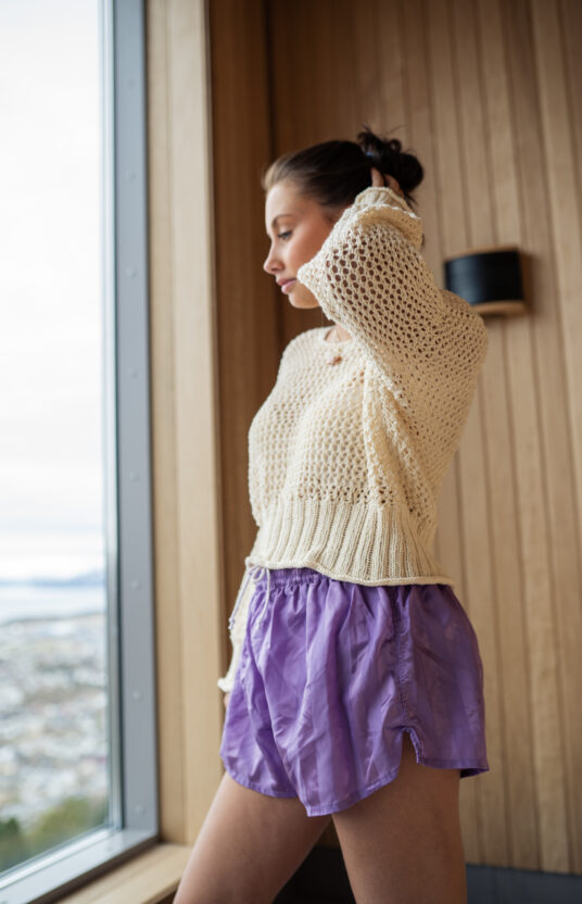 Knit sweater cotton women pattern