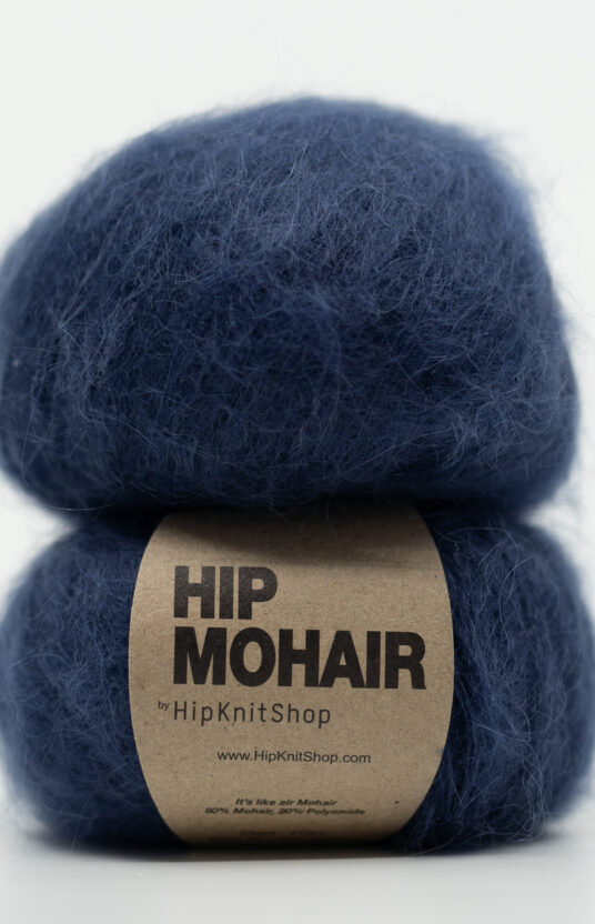 Mohair yarn dark blue hip mohair