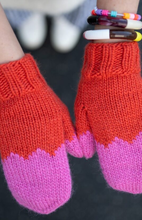 Knitting pattern women's mitten