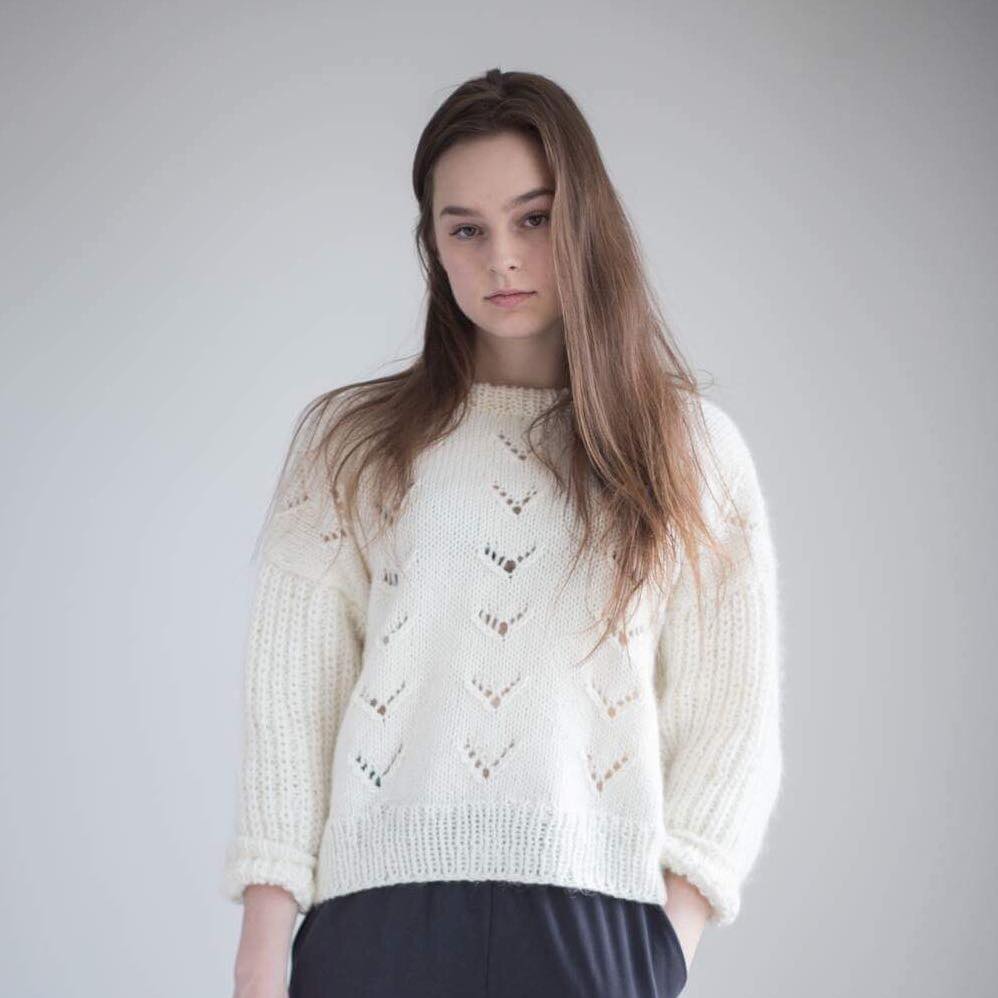 - HipKnitShop Women's knit sweater, textured knit, wool sweater