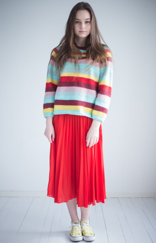 Women's Striped Sweater Knitting Pattern