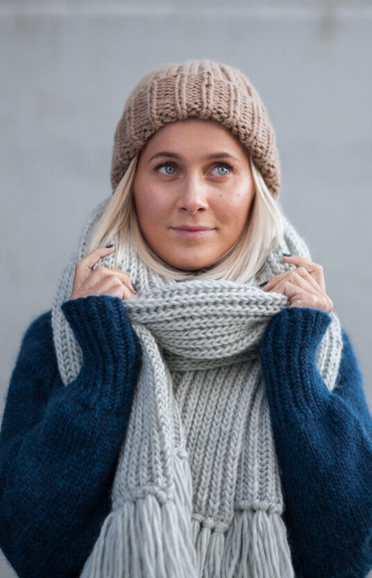Garter stitch scarf pattern