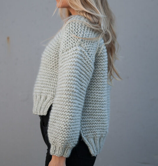 knitting pattern for a women's sweater (easy)