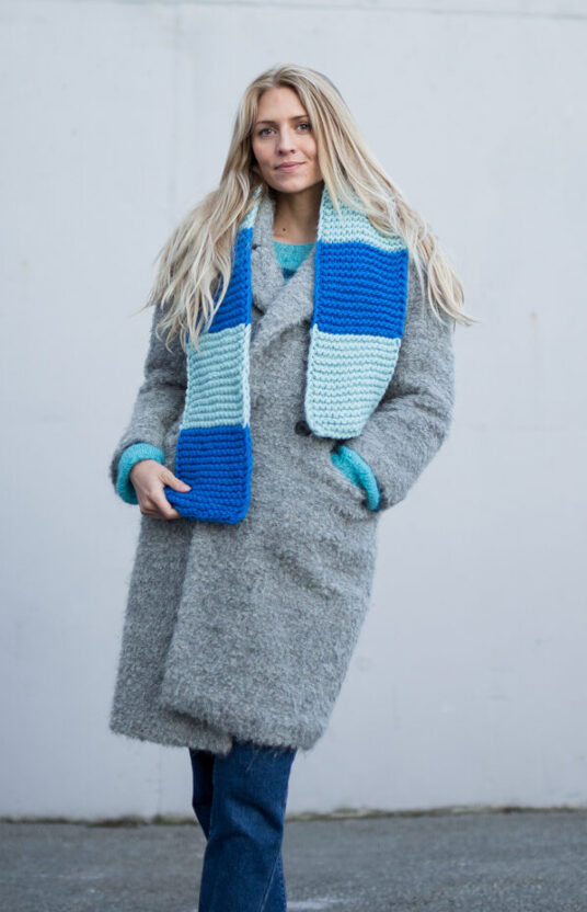 Beginner scarf knitting