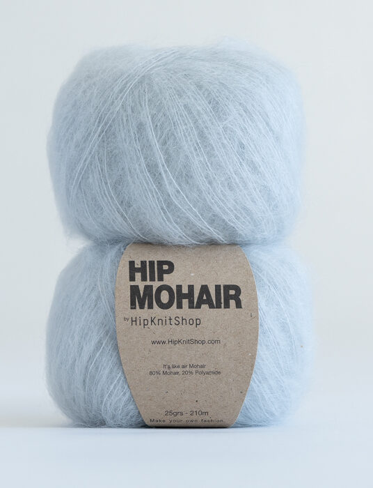 Light gray mohair yarn