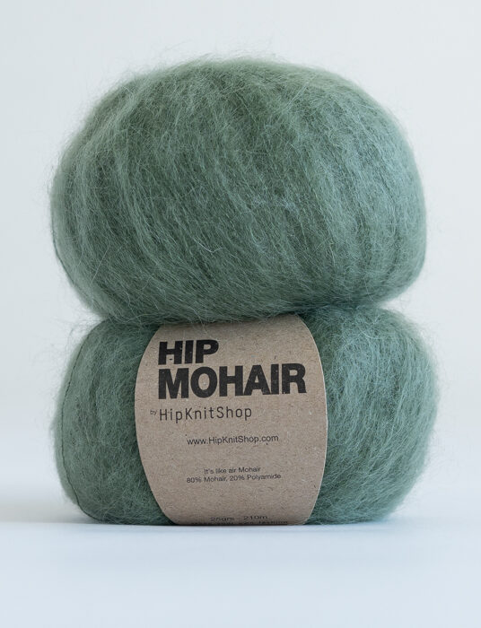 Olive green mohair yarn