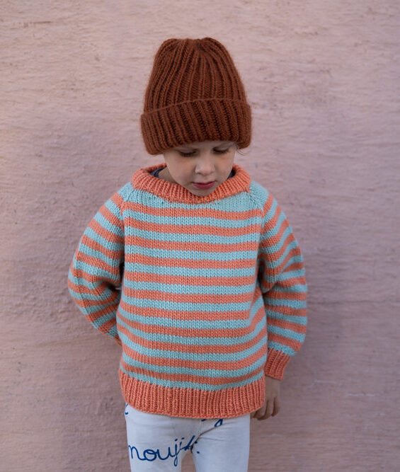 - HipKnitShop Striped sweater child knitting pattern