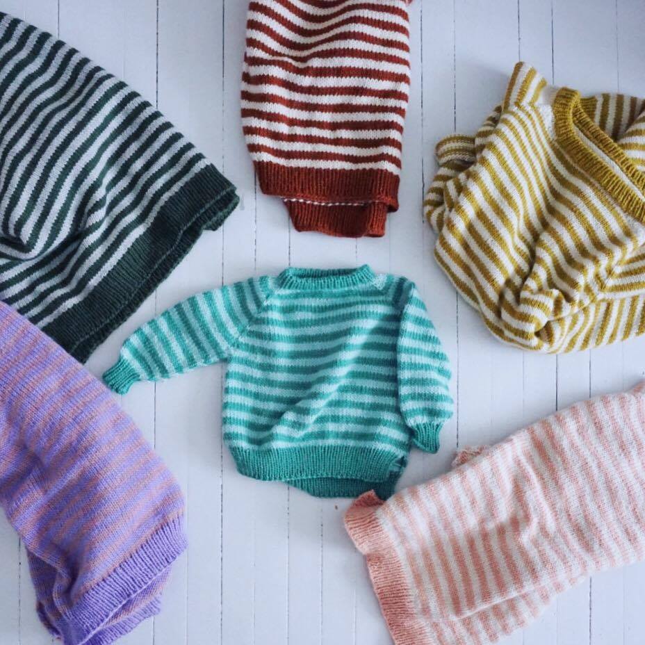 27383-Striped-Sweater-Kids-Kit-2 - HipKnitShop Sweater stripes pattern
