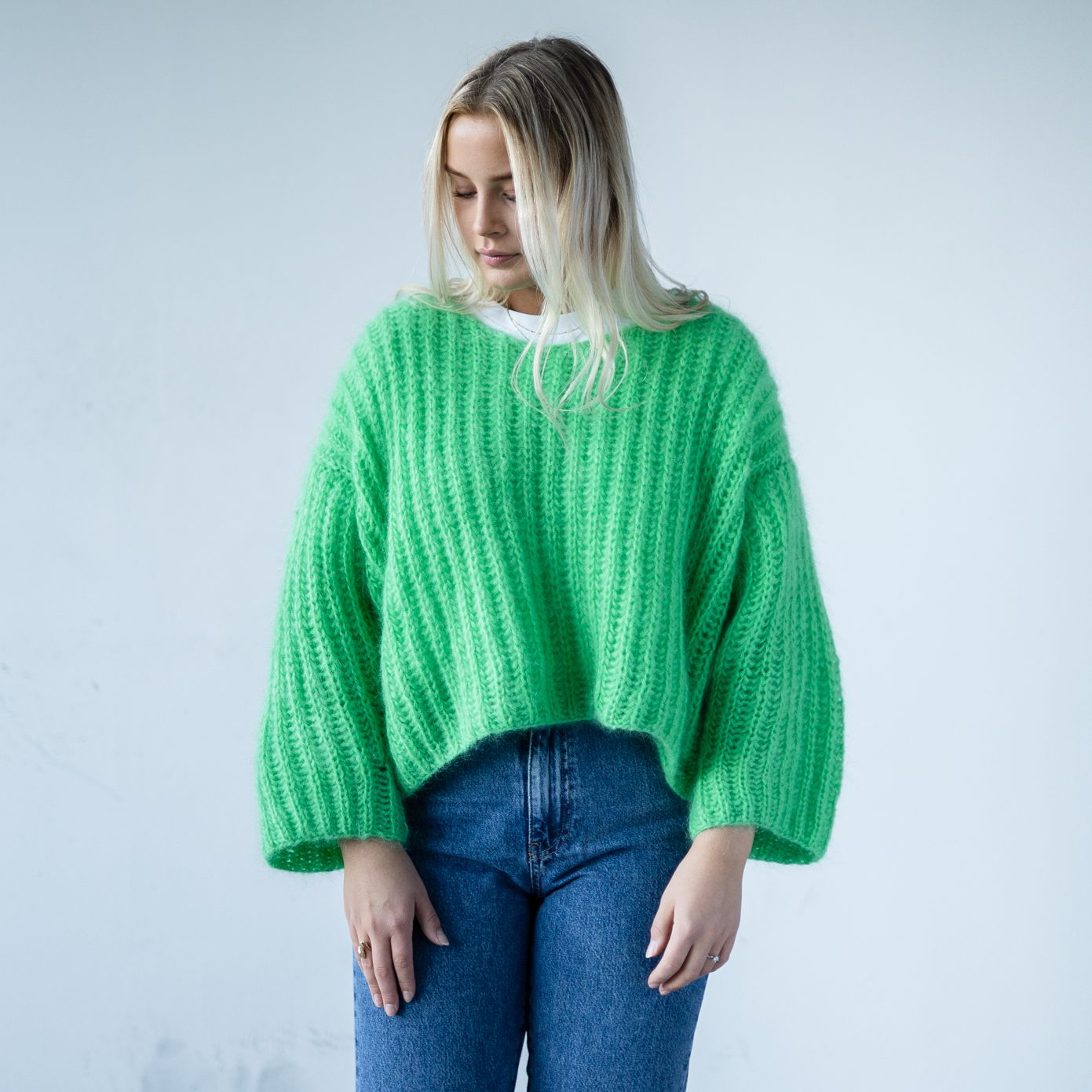 27614-Peppermint-Sweater-Kit - HipKnitShop Patent knit sweater women pattern