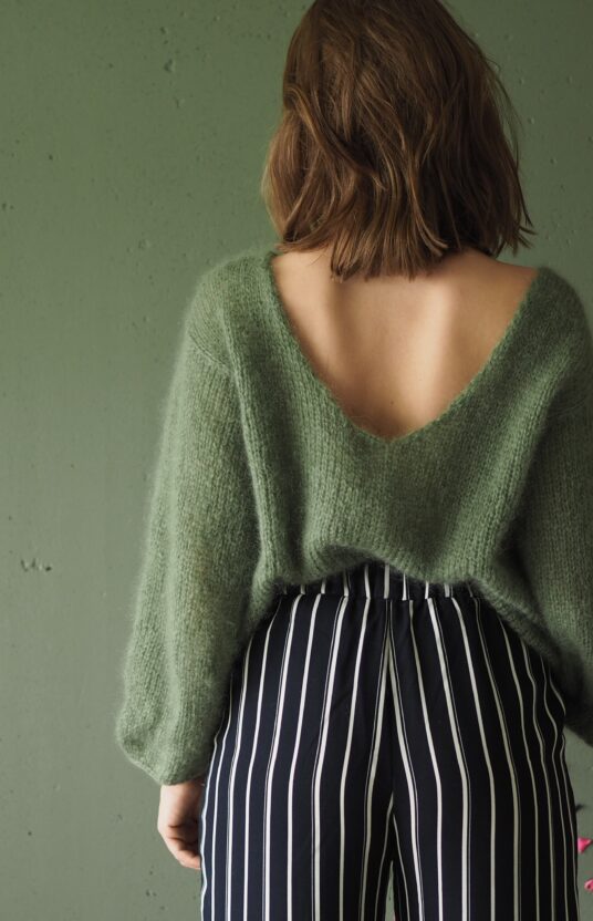Mohair sweater wide fit pattern