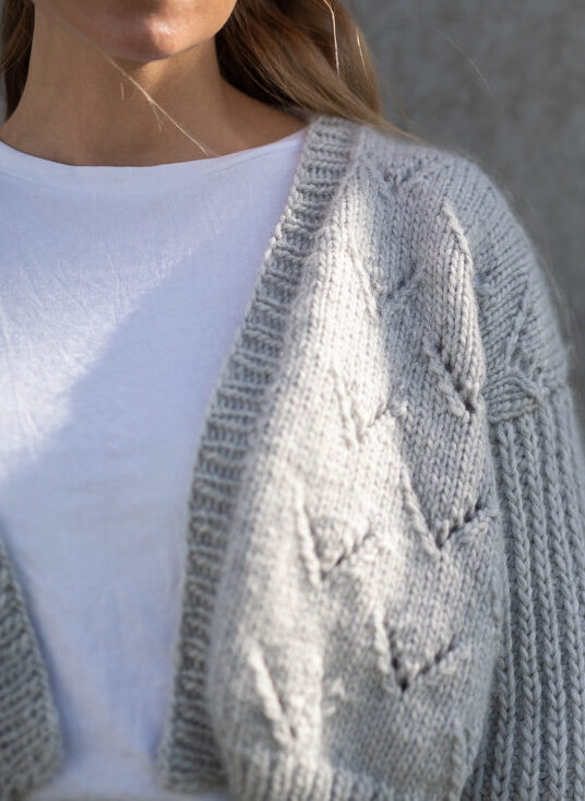 Jacket with a lace pattern