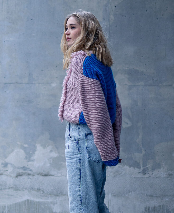 28487-Strawberry-Sweater-Kit - HipKnitShop Knitting pattern, women's sweater