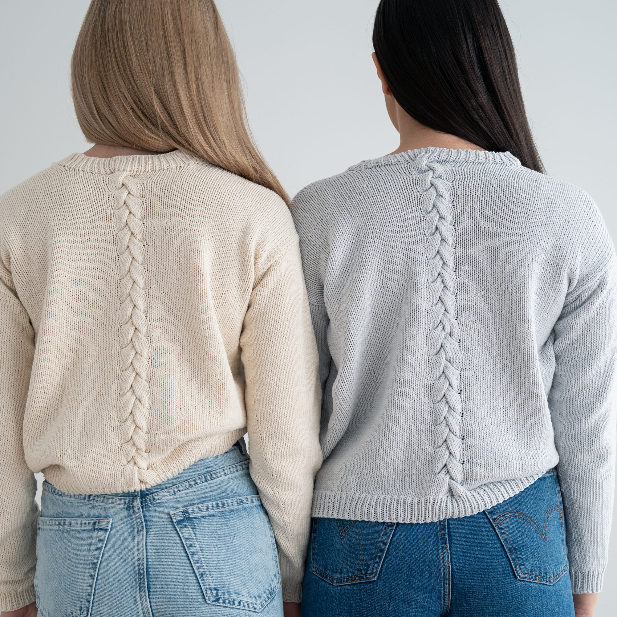 28598-Alba-cotton-sweater-kit - HipKnitShop Women's knitted sweater