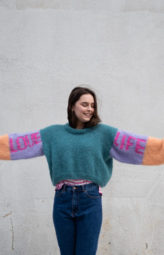 knitting on thick needles