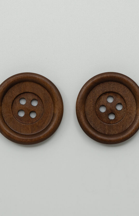 dark brown wooden button