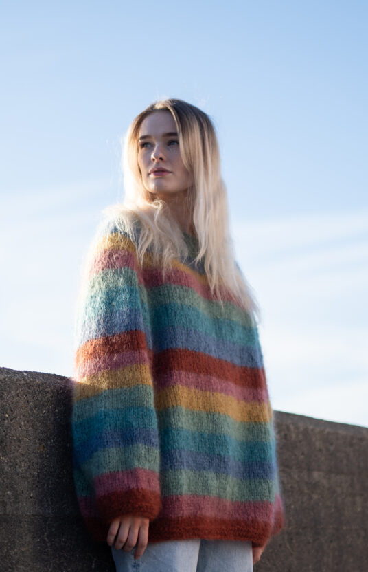 Striped sweater pattern for women