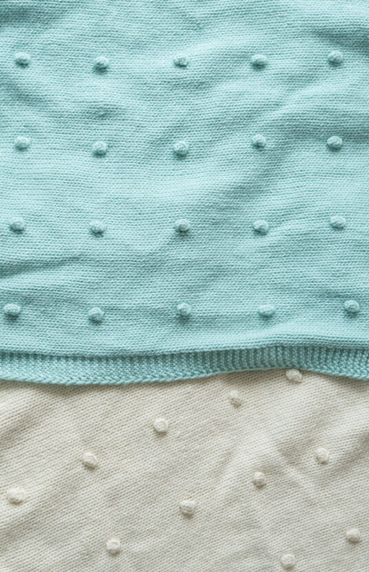 popcorn knit blanket